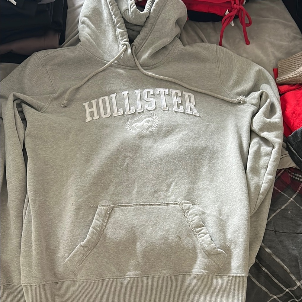 Hollister Gray Jacket Cozy Cotton-Blend